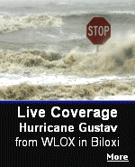 Live coverage of Hurricane Gustav in the Biloxi and Gulfport, Mississippi area.